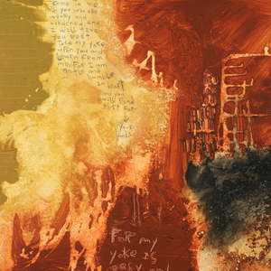 Come to me all you who are weary and burdened art print.  Religious, modern art prints with scripture and crosses.