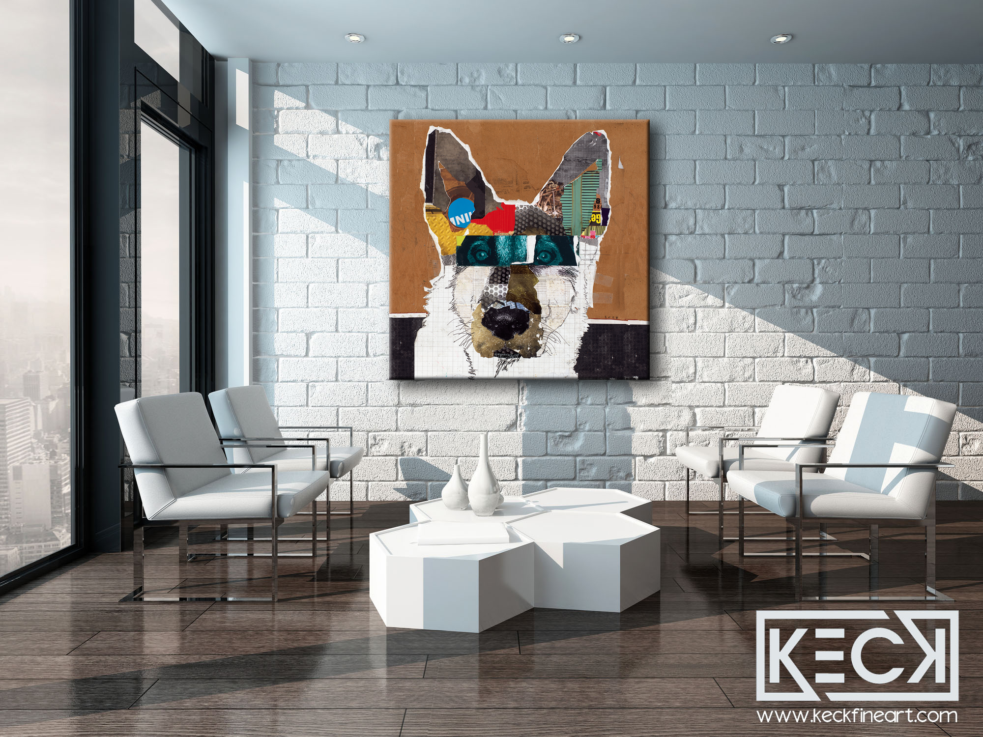 DOG ART PRINTS BY MICHEL KECK