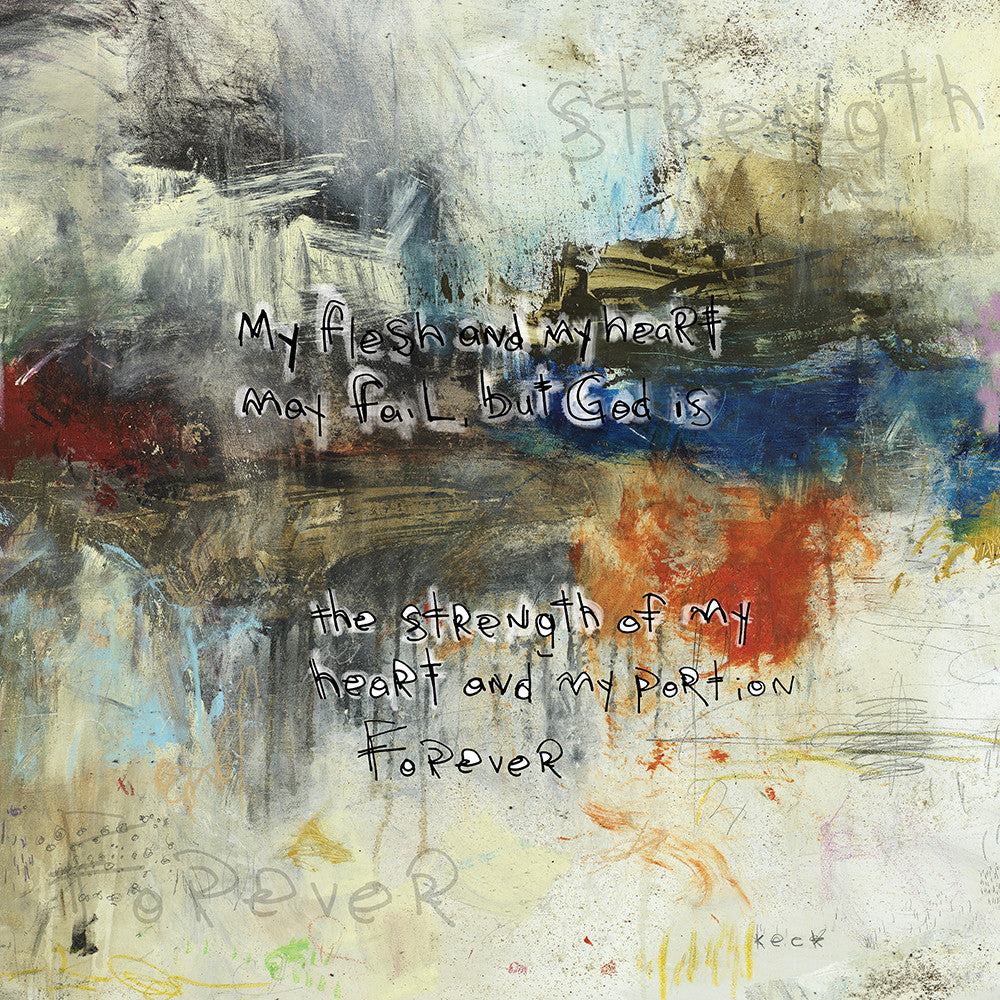 Abstract Scripture Art<br>Canvas Print<br>Psalm 73:26
