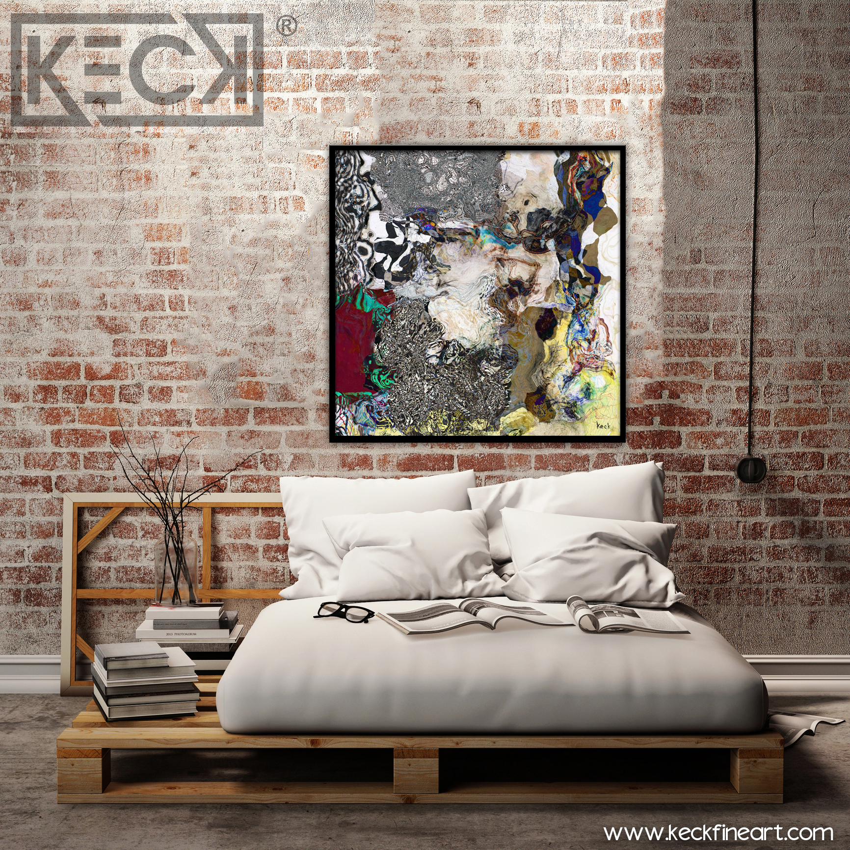 #111702<br>Down The Rabbit Hole Series<br> Curiosity Often Leads To Trouble.. <br>Abstract Canvas Art Print