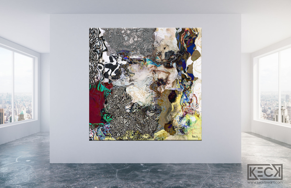 #111702<br>Down The Rabbit Hole Series<br> Curiosity Often Leads To Trouble.. <br>Abstract Canvas Art Print