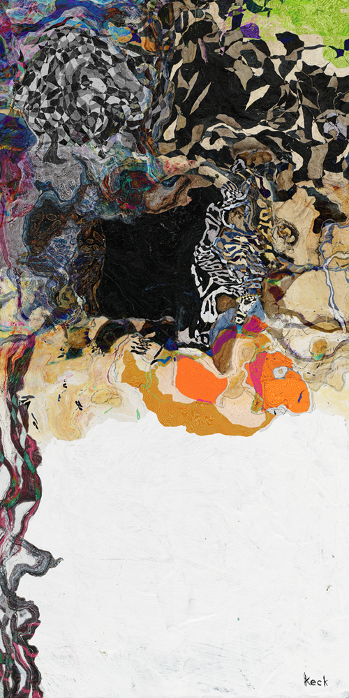 #111705<br> Down The Rabbit Hole Series<br> It Would Be So Nice If Something Made Sense For A Change<br> Abstract Art Canvas Print