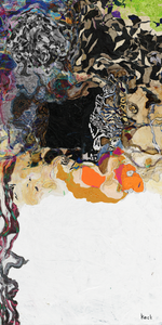 #111705<br> Down The Rabbit Hole Series<br> It Would Be So Nice If Something Made Sense For A Change<br> Abstract Art Canvas Print