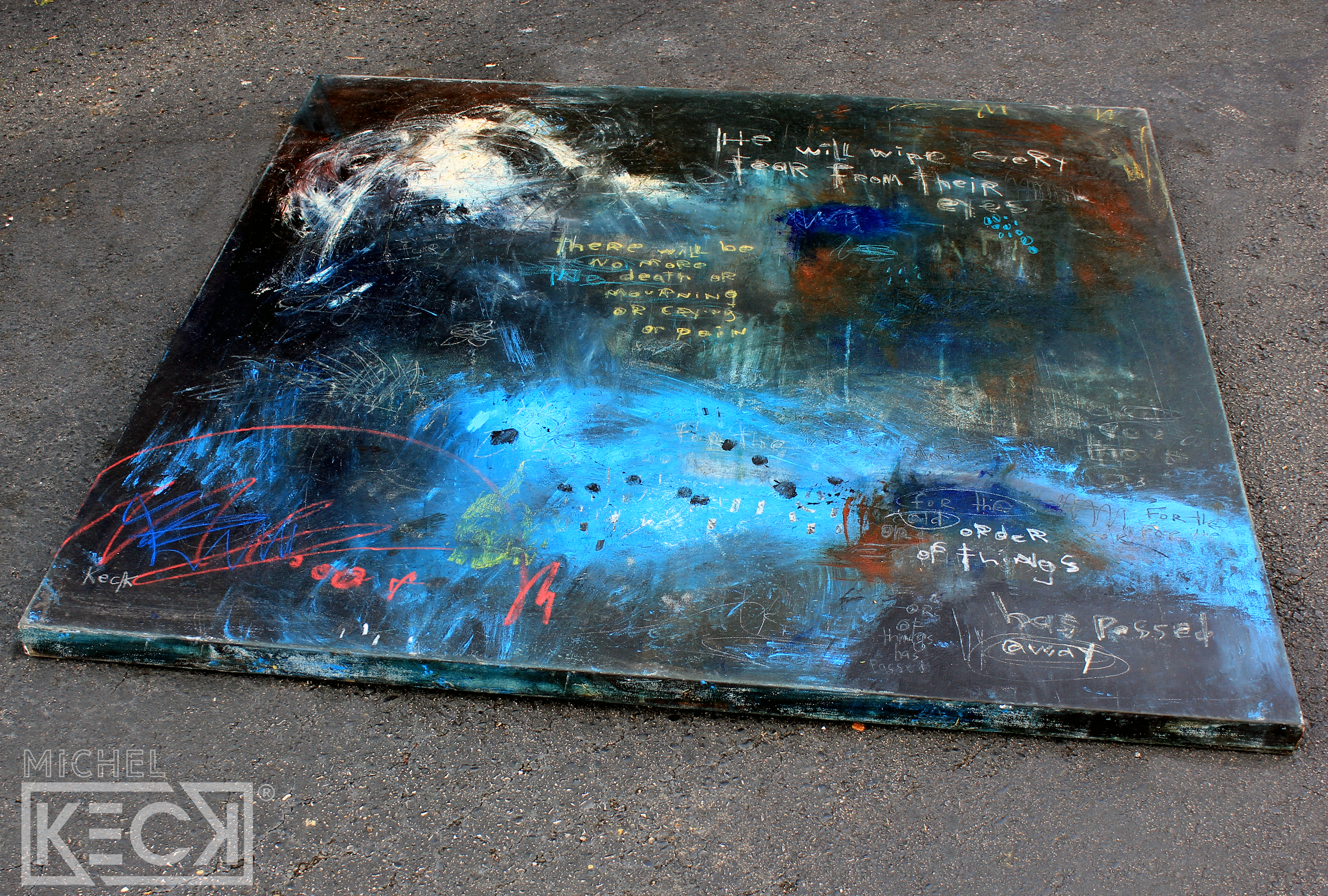 Abstract Scripture Art<br>Canvas Print<br> Revelation 21:4
