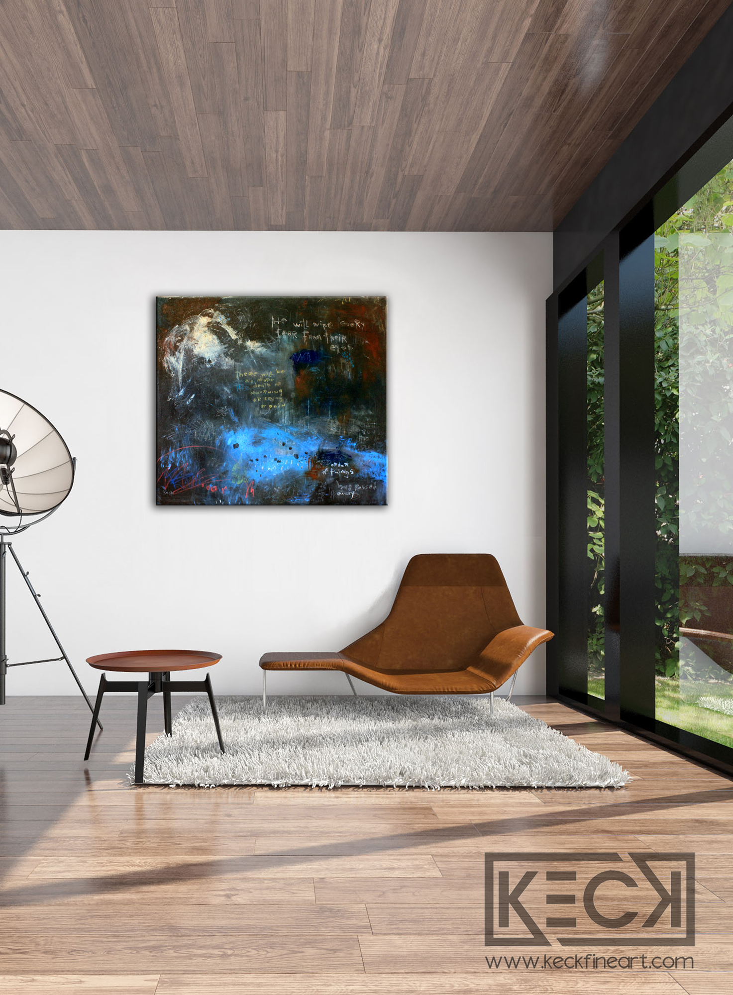 Abstract Scripture Art<br>Canvas Print<br> Revelation 21:4