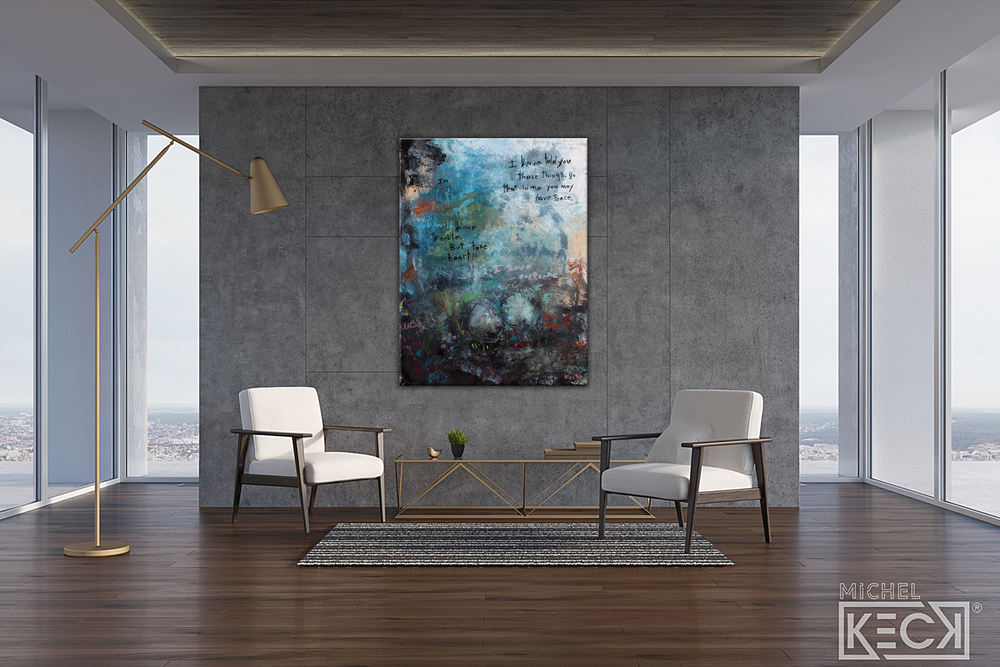 Religious Abstract Prints with Scripture.  Michel Keck Bible Verse Canvas Art Prints.
