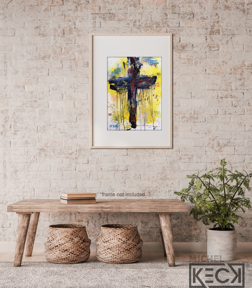 CROSS PAINTINGS - Abstract cross art