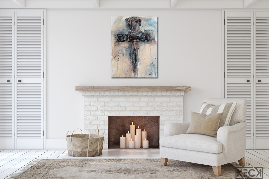 Christian based cross art paintings.  Faith art cross paintings and cross art prints