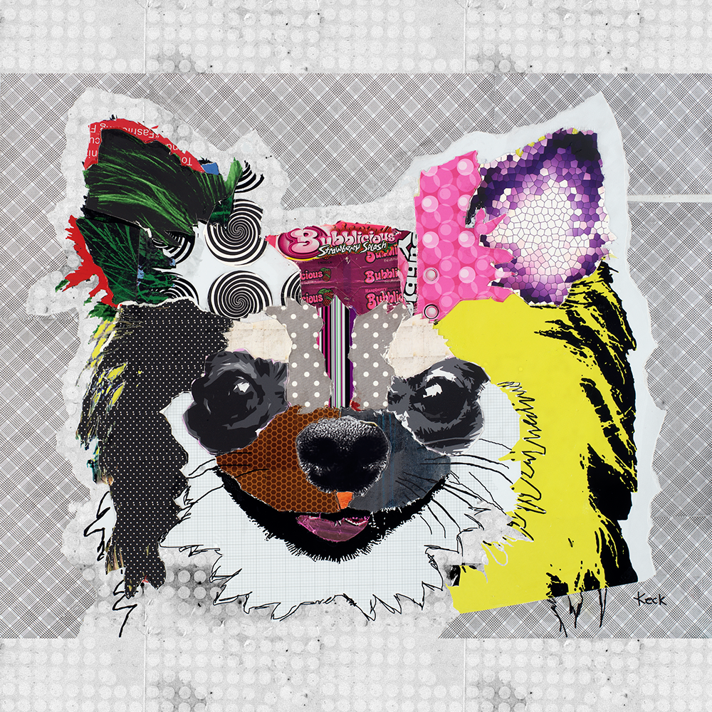 Long Hair Chihuahua Dog Art by Michel Keck