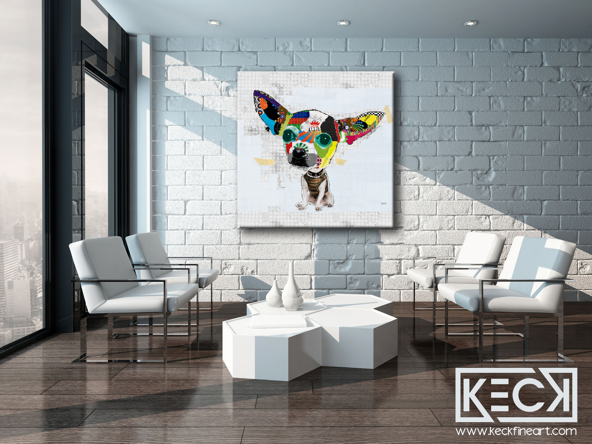 DOG ART PRINTS BY MICHEL KECK