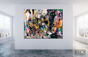 LARGE ABSTRACT CANVAS ART PRINTS BY MICHEL KECK