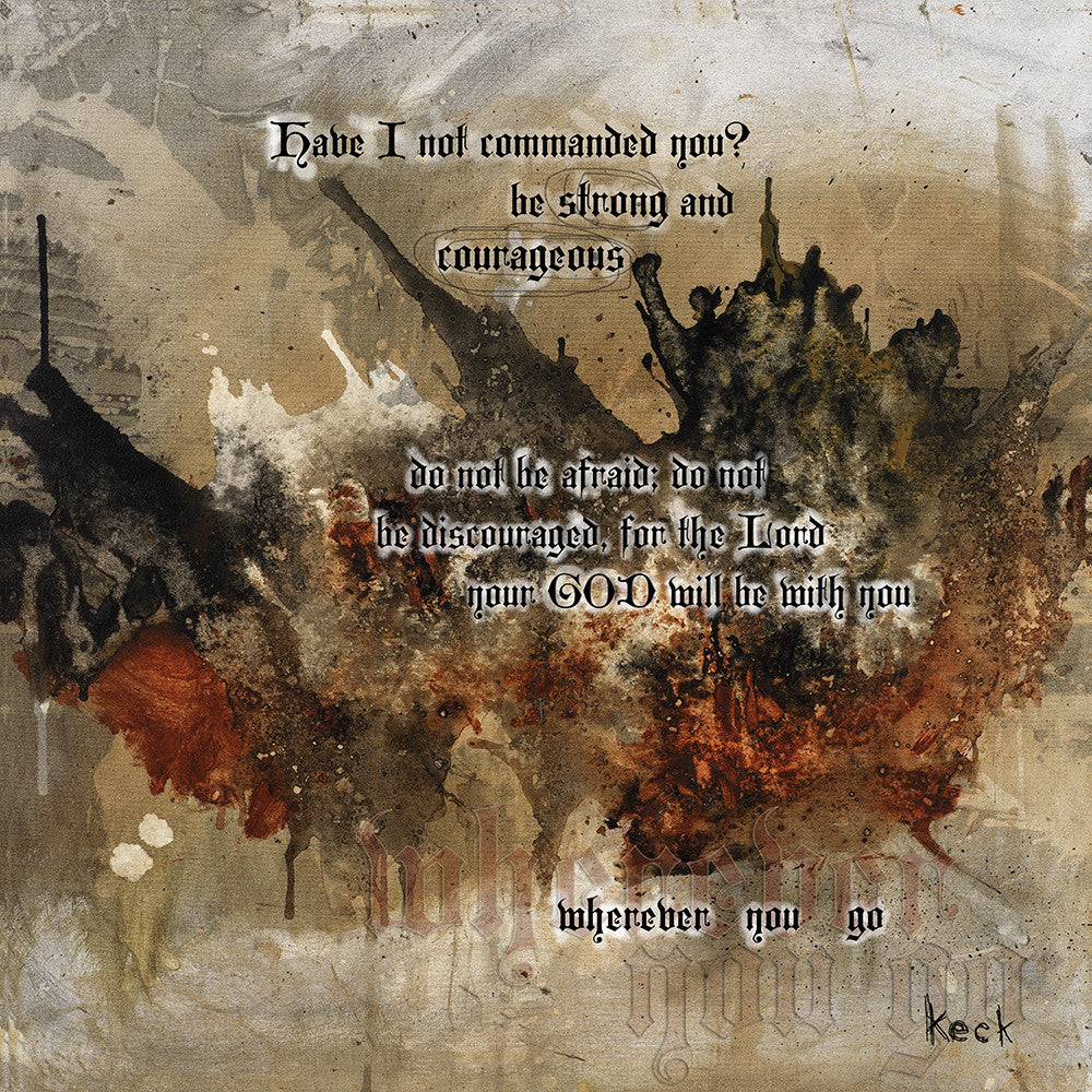 SCRIPTURE ART 121501  Joshua 1:9 Canvas Print