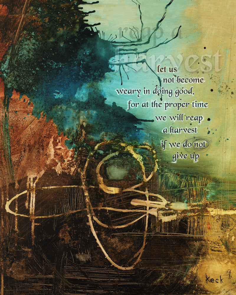 SCRIPTURE ART 121504 Galations 6:9 Canvas Print