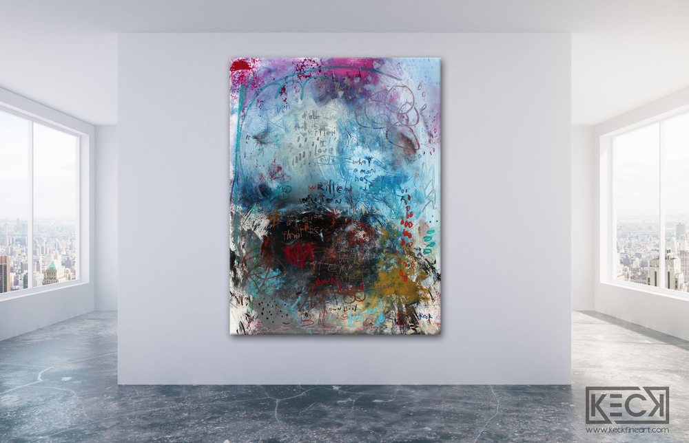famous Nietzsche quotes in large abstract art paintings
