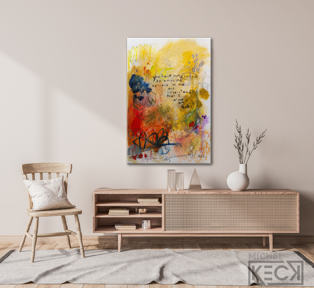 Scripture Abstract Art<br>Canvas Print<br> Isaiah 43:10