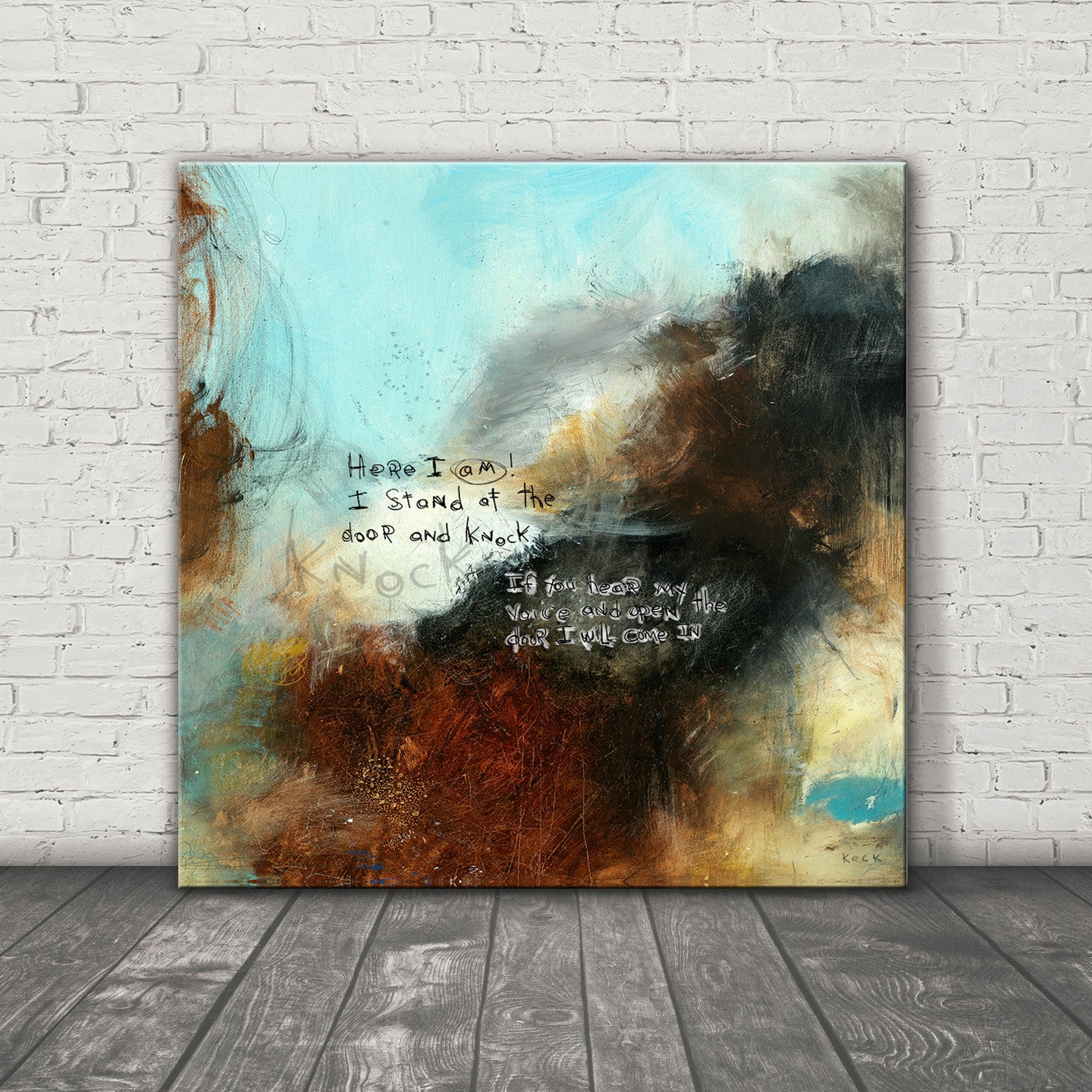 Raw & Organic abstract scripture canvas art prints.