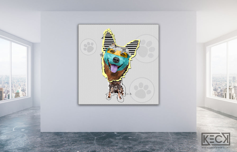 
                
                    Load image into Gallery viewer, Australian Cattle Dog Art |  COLORFUL MODERN dog art by Michel Keck
                
            