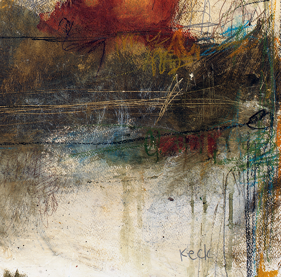 Organic and raw abstract art prints with scripture scrawled into them. by Michel Keck