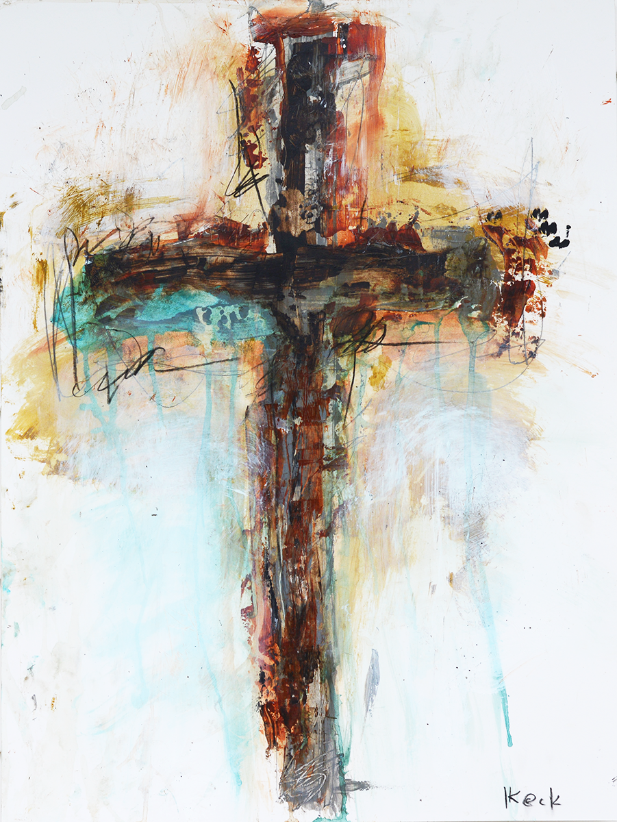 #CA218 Abstract Cross Art Print