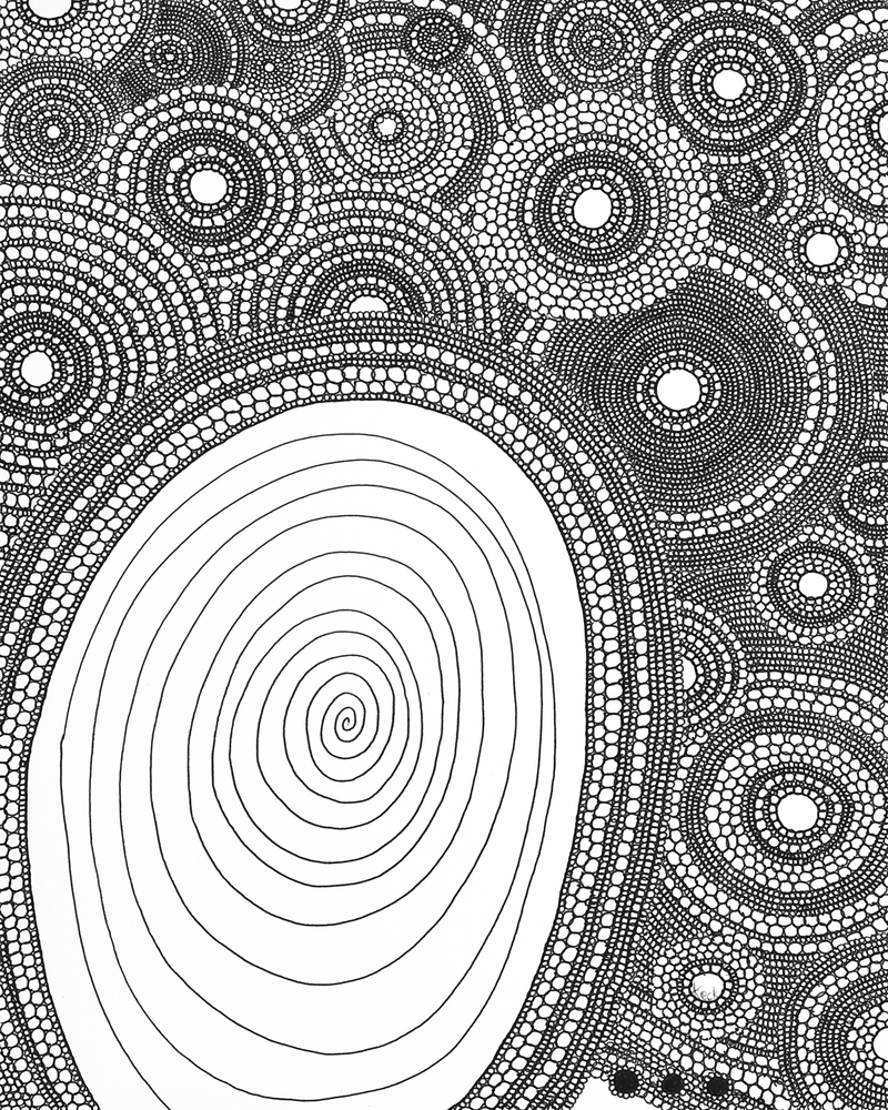 Circle Drawing #80 <br> Canvas Art Print
