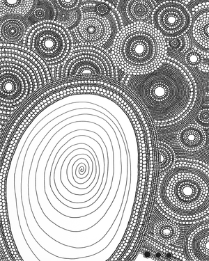 Circle Drawing #80 <br> Canvas Art Print