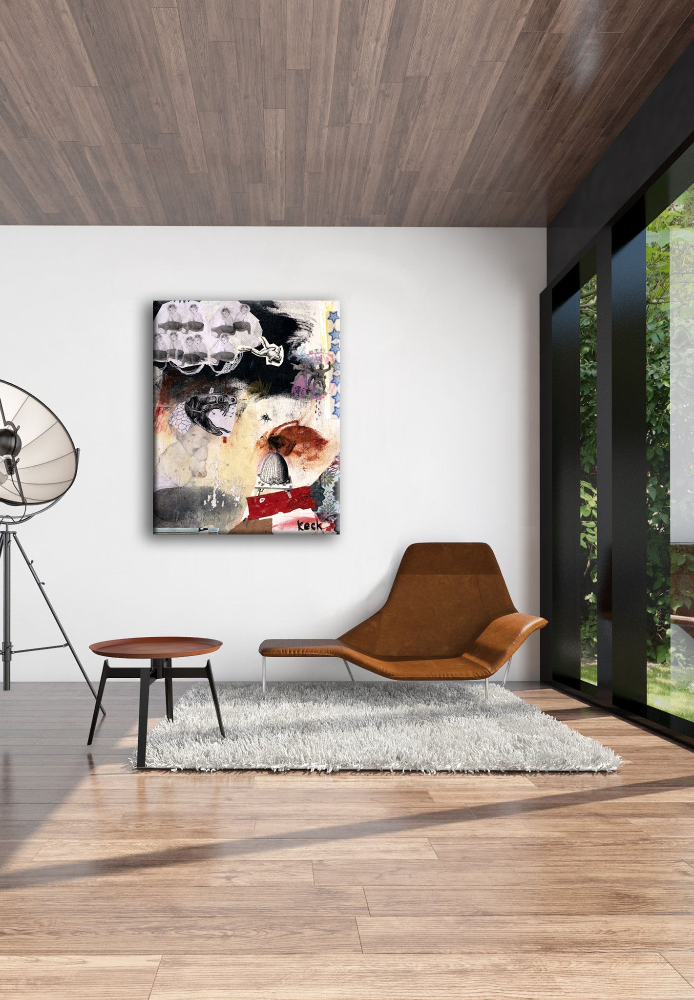 COLLAGE ART Canvas Print of Defense Mechanism