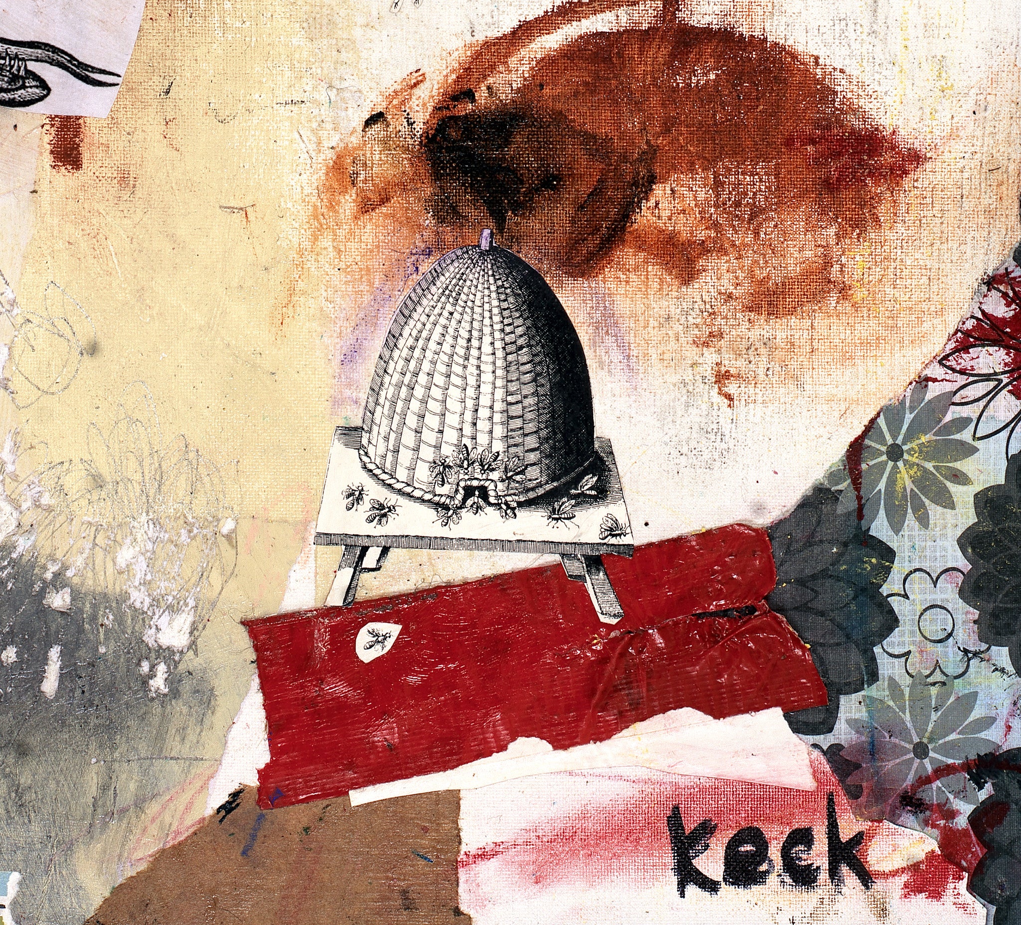 COLLAGE ART Canvas Print of Defense Mechanism