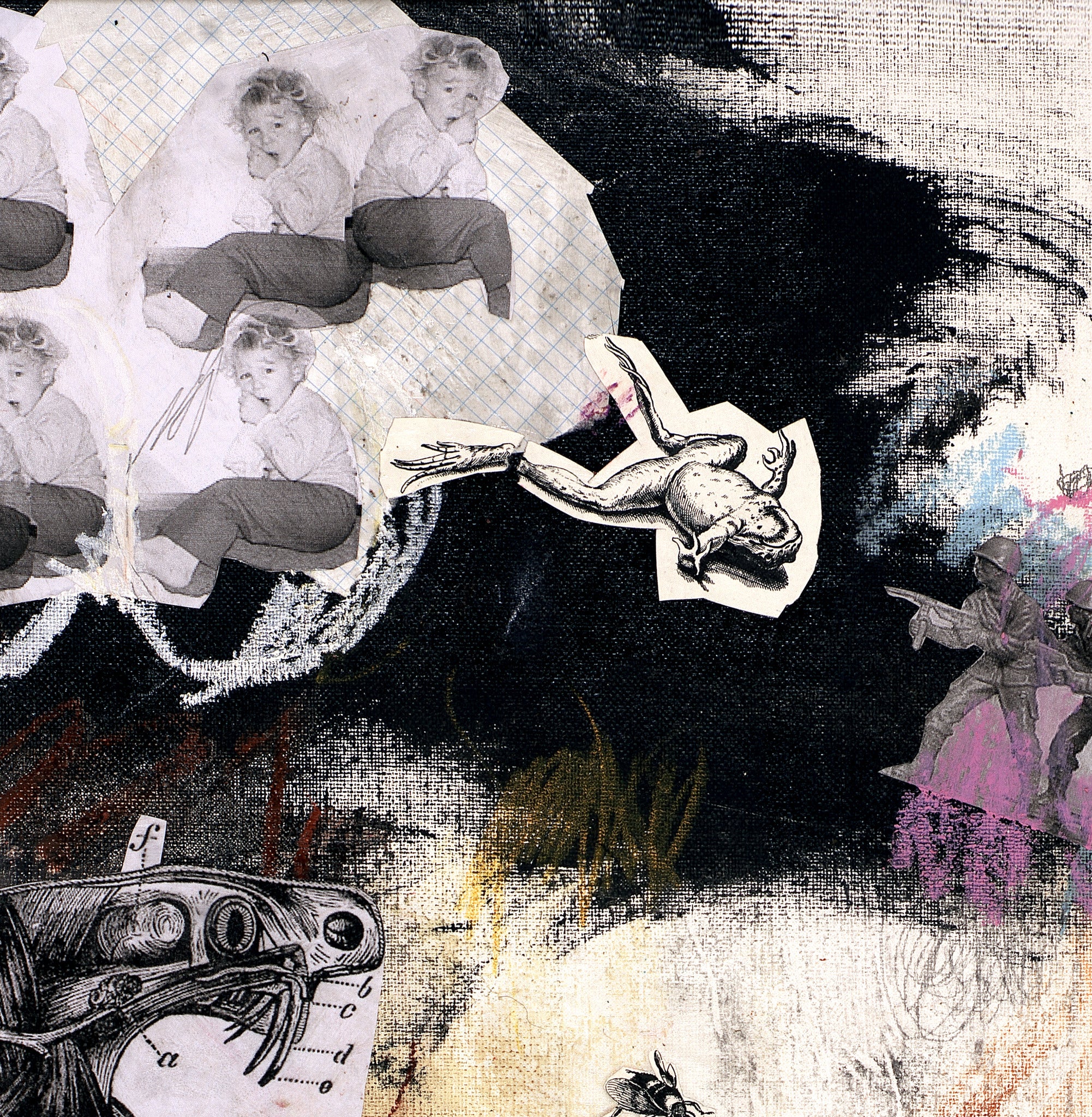 COLLAGE ART Canvas Print of Defense Mechanism