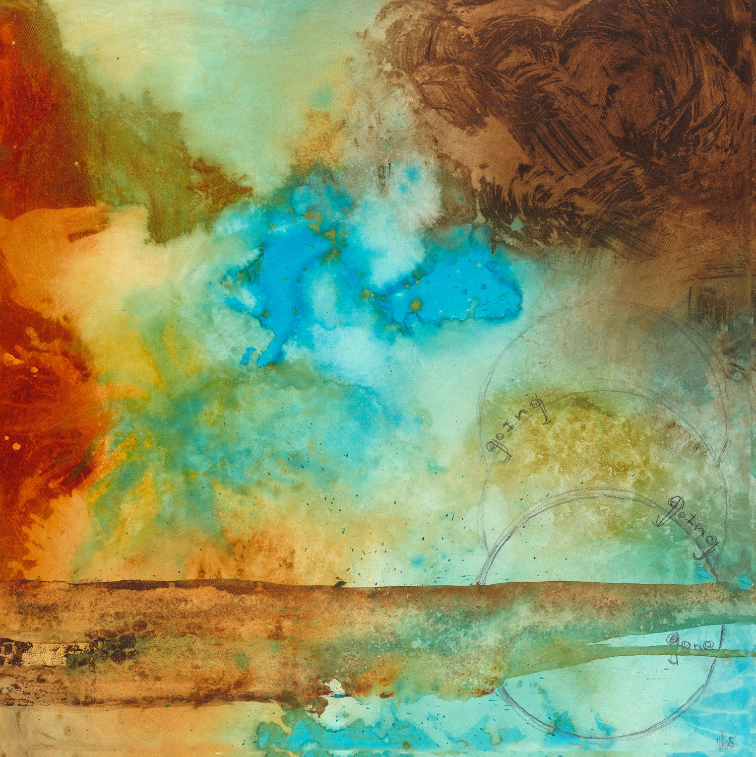 Organic & Raw Abstract Art <br>Canvas Print<br>Going.. Going.. Gone