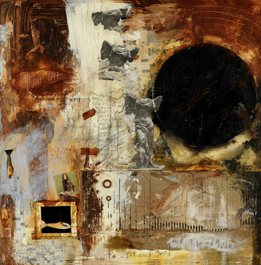 MIXED MEDIA ART Canvas Print of Guardian Angel