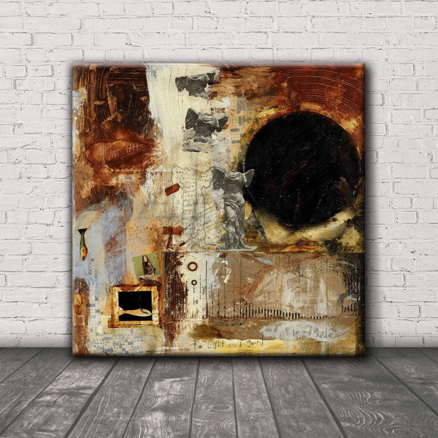 MIXED MEDIA ART Canvas Print of Guardian Angel
