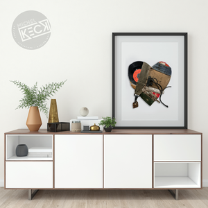 Found Object Art  <br>Heart Assemblage #6