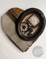 vintage heart wall sculpture