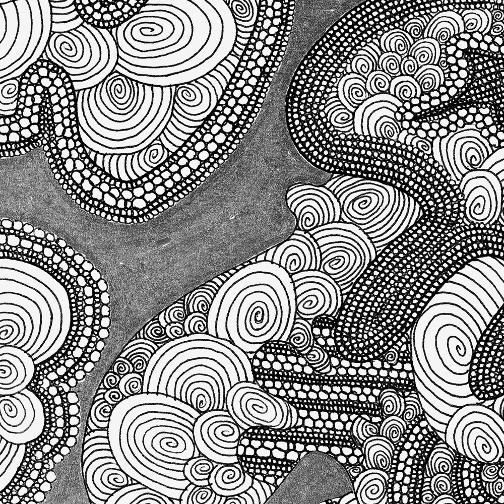 black and white circle drawings