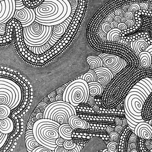 black and white circle drawings