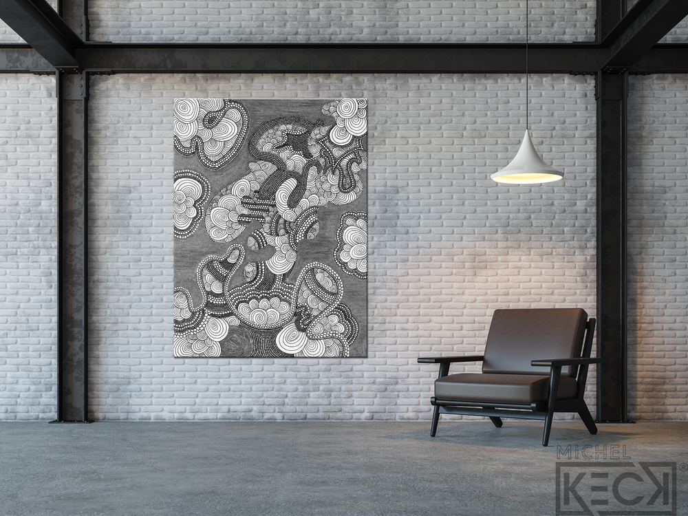 Circle Drawing #75 <br> One In A Million <br> Canvas Art Print