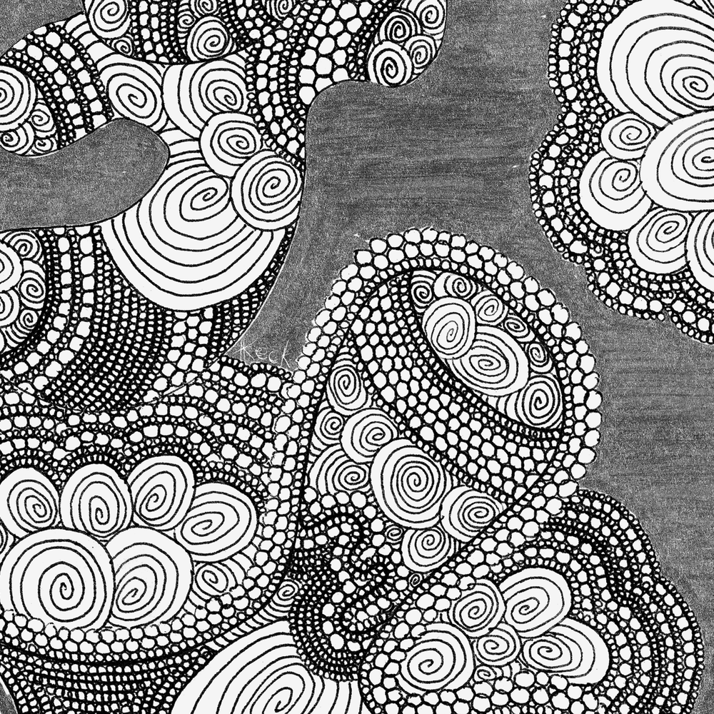 black and white circle drawings
