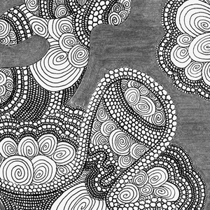black and white circle drawings