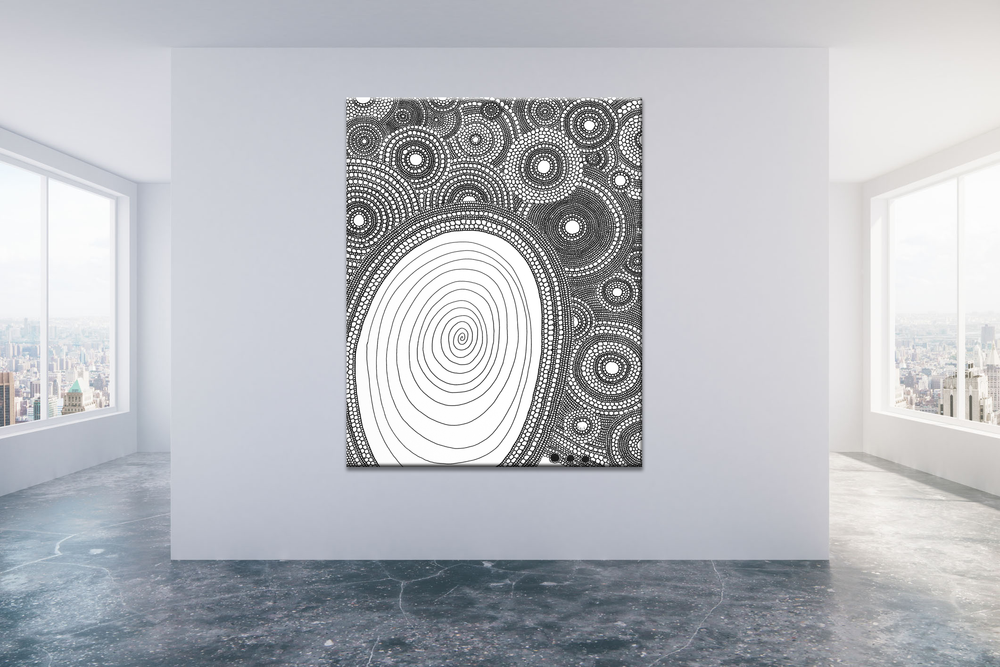 
                
                    Load image into Gallery viewer, Circle Drawing #80 &amp;lt;br&amp;gt; Canvas Art Print
                
            