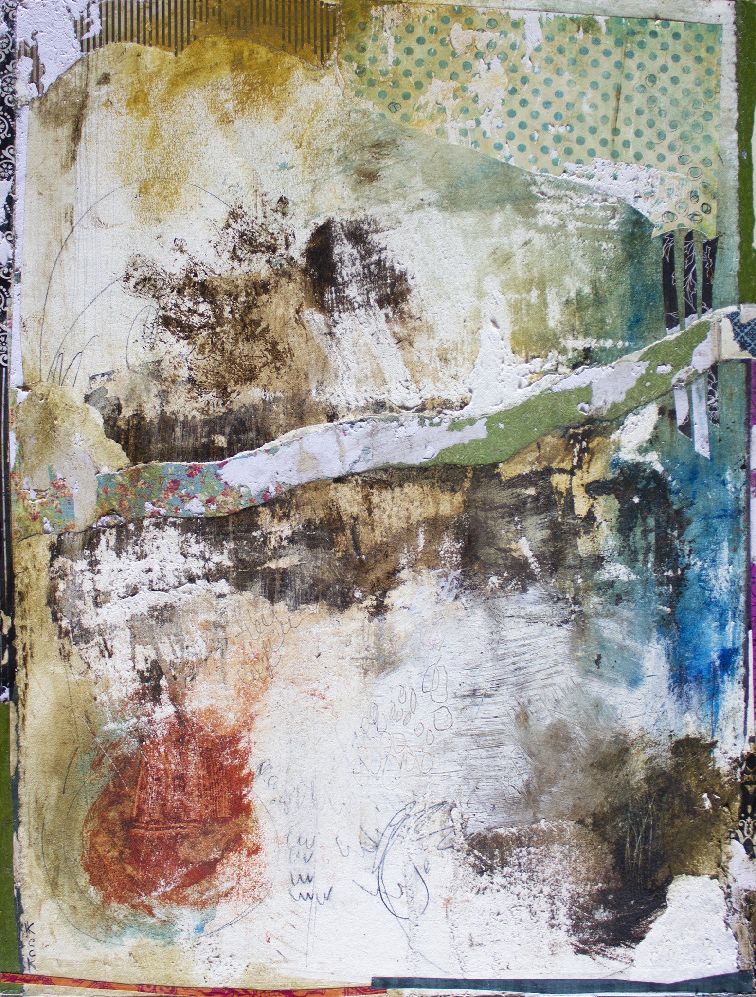 MIXED MEDIA ART Canvas Print of It Don't Hurt Like It Used To