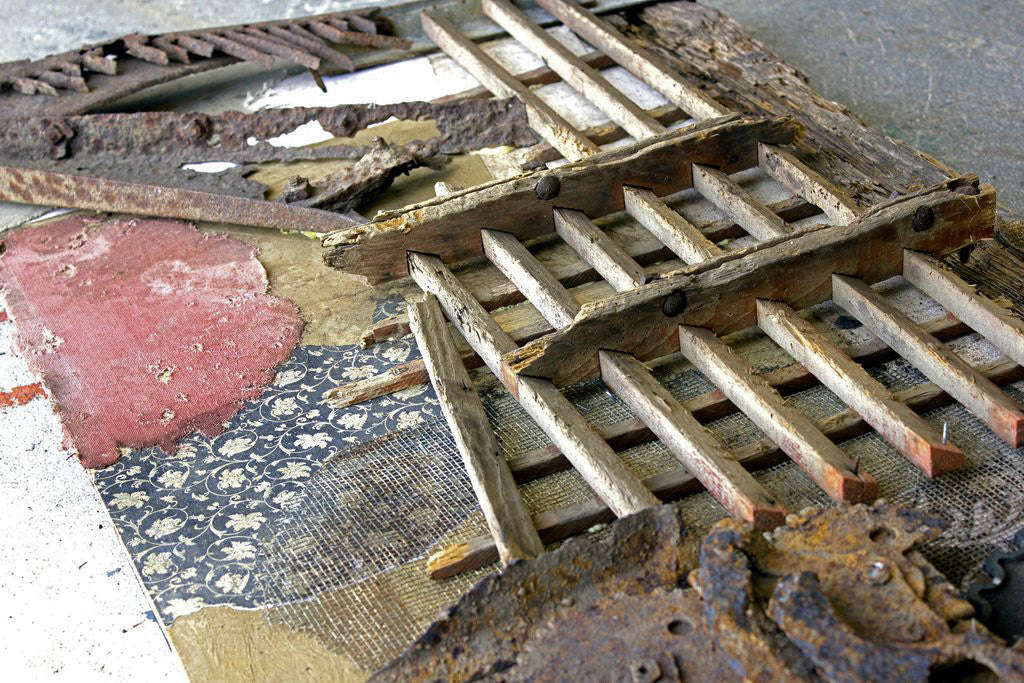 Mixed Media Assemblage<br>Abstract Wall Art Made From<br>Found & Recycled Objects<br>Title: Just Because