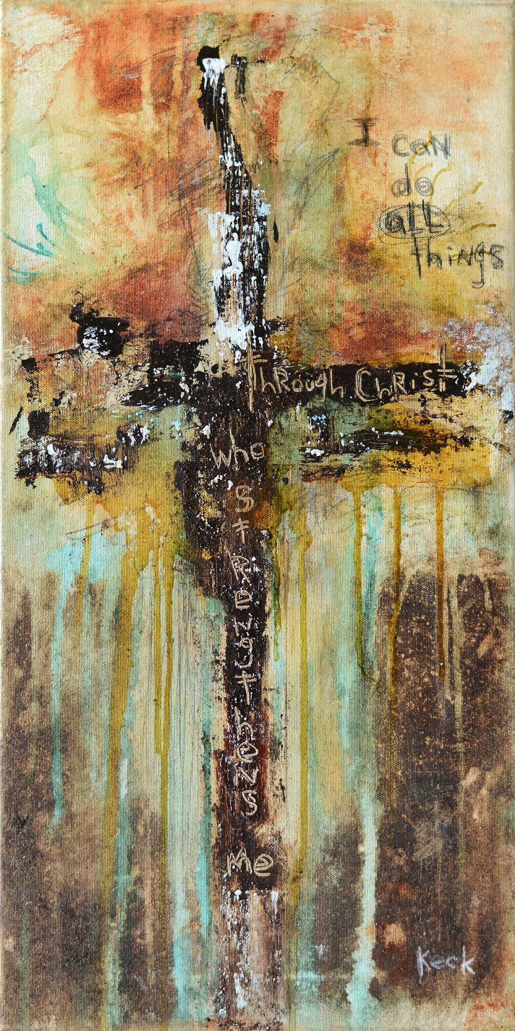 Michel Keck has been painting her abstract cross art paintings for more than 2 decades. Buy modern cross art prints made from Michel Keck's ORIGINAL cross art paintings.