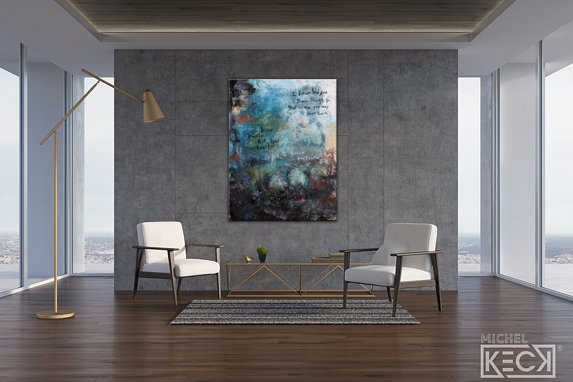Religious Abstract Prints with Scripture.  Michel Keck Bible Verse Canvas Art Prints.