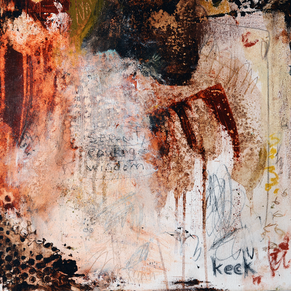 Keck has been painting scripture, cross and prayer paintings for over two decades.  If you see an abstract cross or scripture painting that looks like Keck's but do NOT buy it from the michelkeck.com website is not an authentic Keck painting or print.
