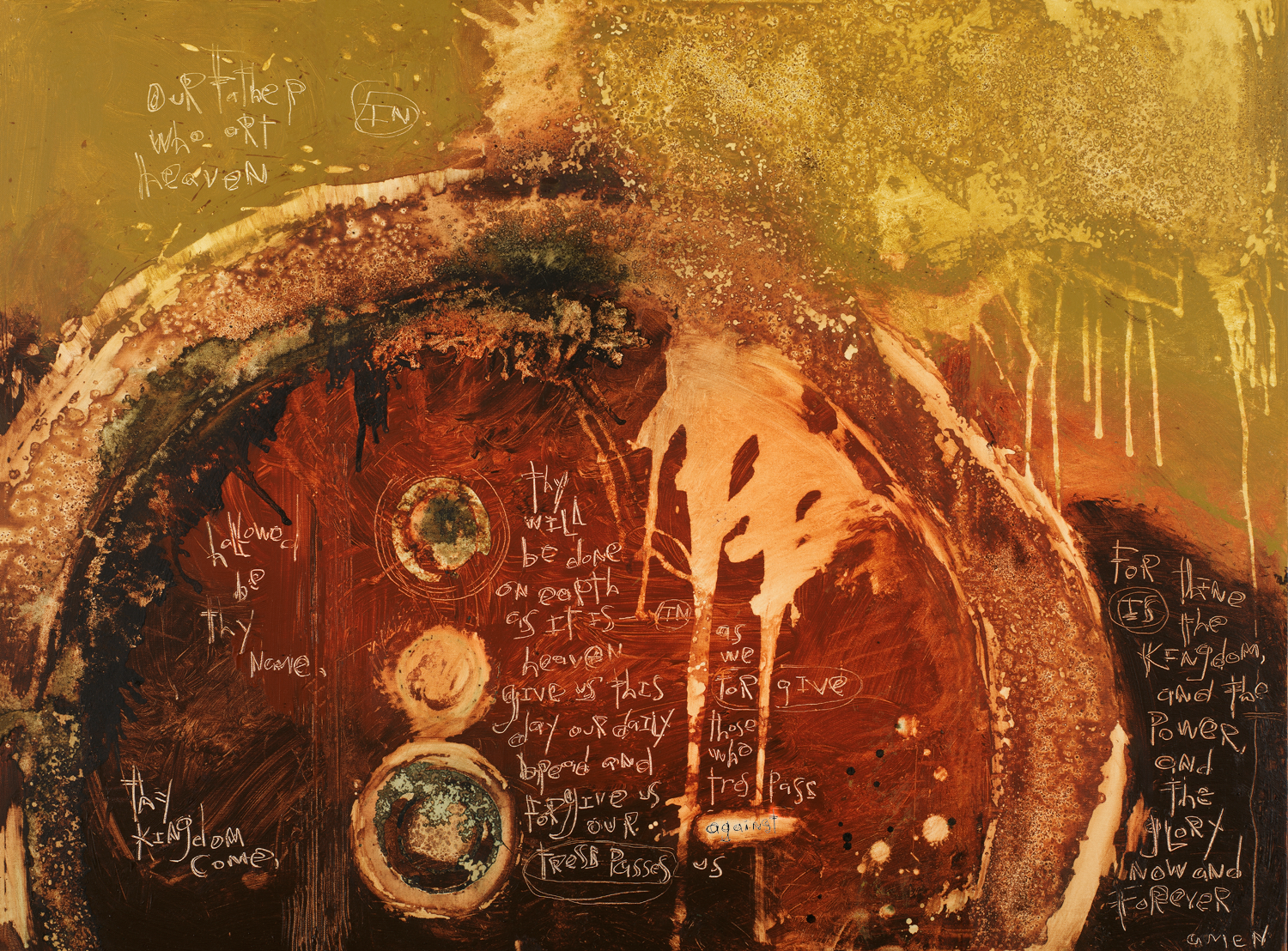 The Lords Prayer abstract art print by Michel Keck