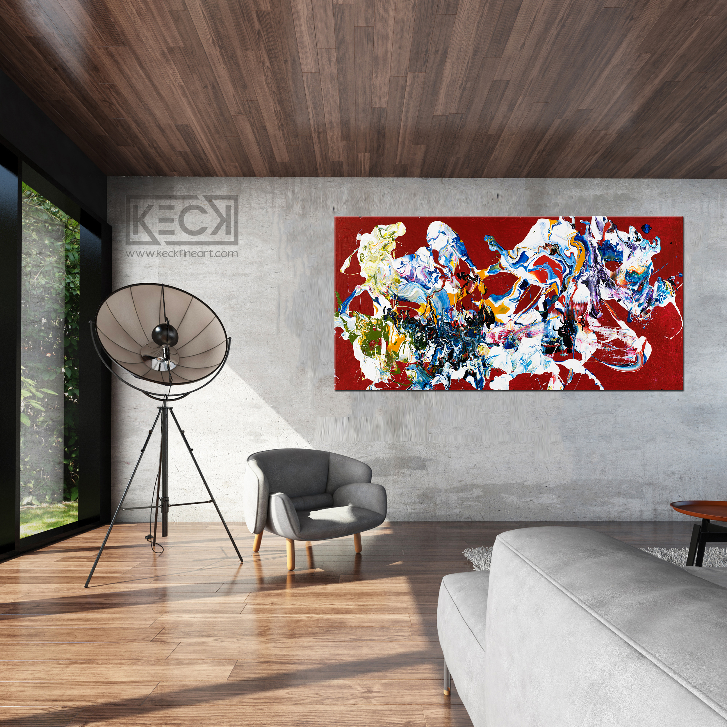 LARGE ABSTRACT CANVAS ART PRINTS BY MICHEL KECK