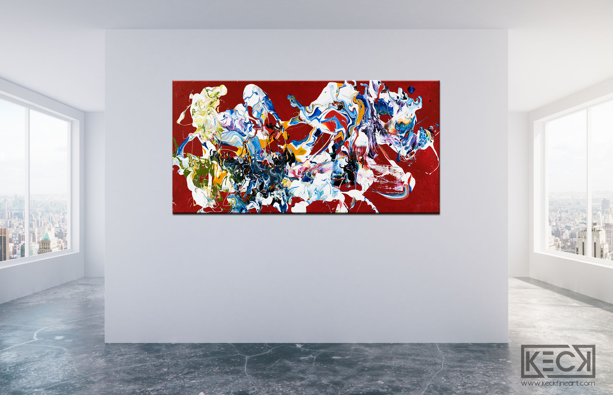 BEAUTIFUL COLORFUL ABSTRACT ART BY MICHEL KECK