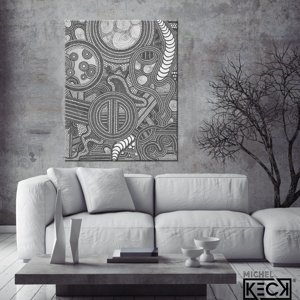 
                
                    Load image into Gallery viewer, Circle Drawing #127 &amp;lt;br&amp;gt; Canvas Art Print
                
            