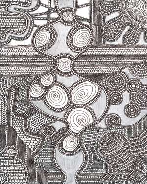 Circle Drawing #82 <br> Canvas Art Print