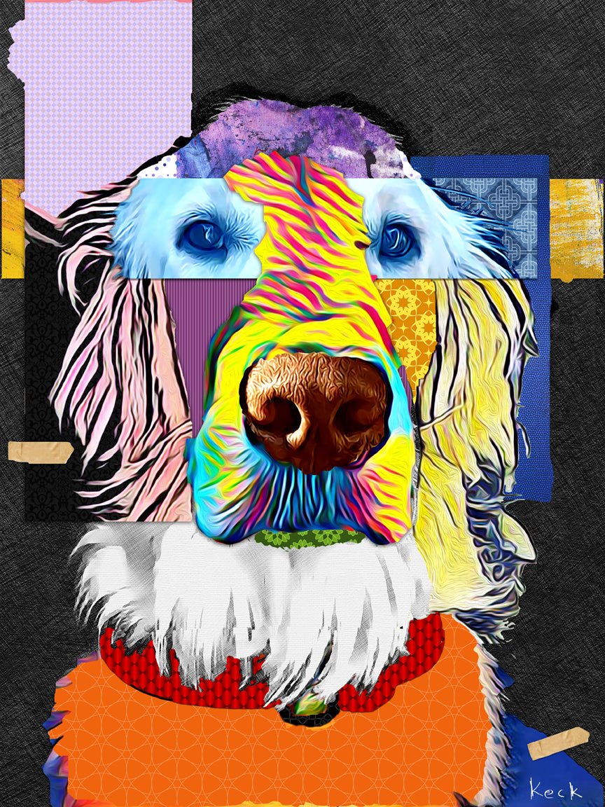 English Golden Retriever Dog Art | Golden Retriever Art by Michel Keck